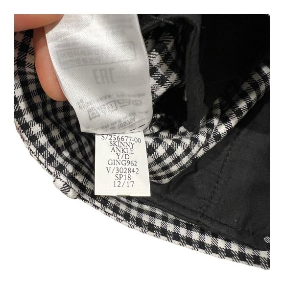 GAP Mid Rise gingham skinny ankle‎ pants size 04 NWT Retail $59.95 - Picture 12 of 15